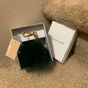 Michael Kors MK MD Fur Pom Charm Moss